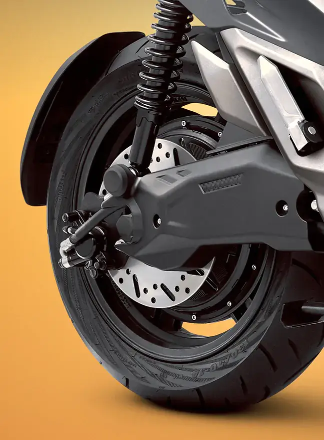 Suspensi belakang motor listrik Maka Cavalry