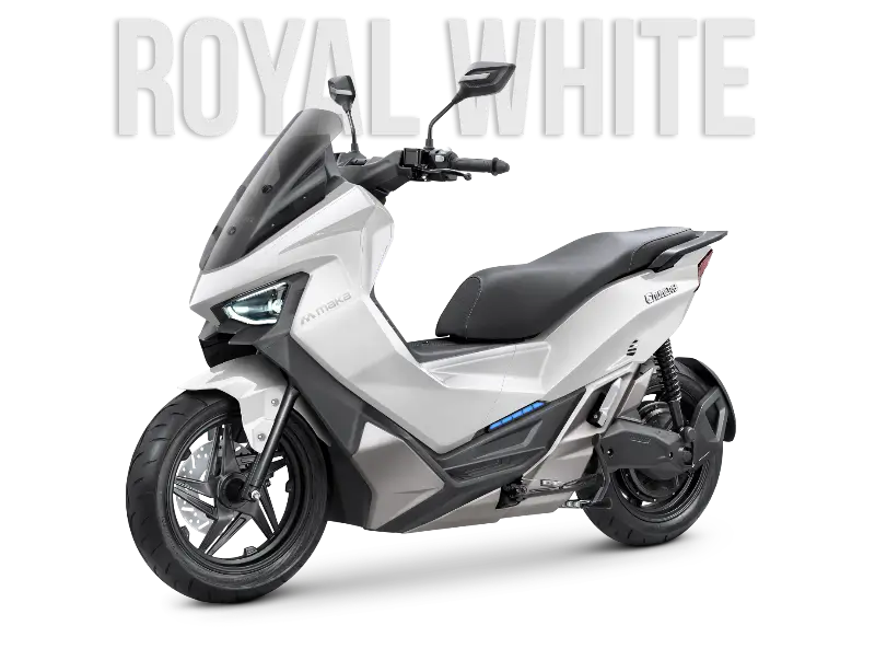 Motor listrik Maka Cavalry putih