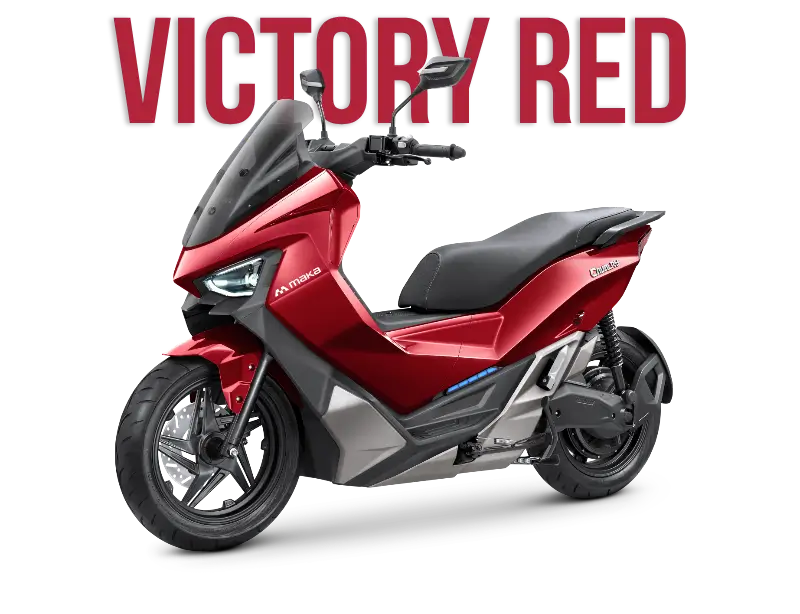 Motor listrik Maka Cavalry merah